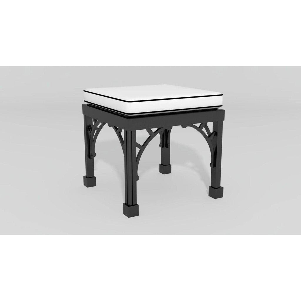 Victorian Style Outdoor Garden Ottoman - Outdoor Coffee & Side Tables - The Well Appointed House