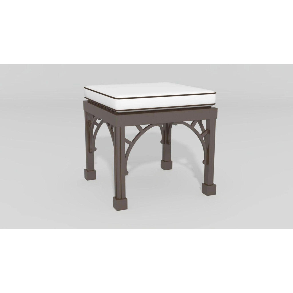 Victorian Style Outdoor Garden Ottoman - Outdoor Coffee & Side Tables - The Well Appointed House
