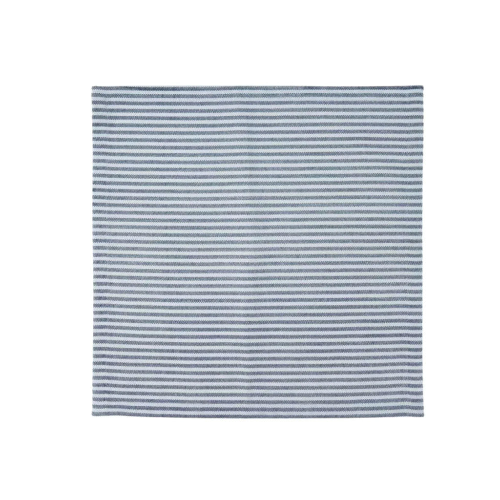 Vintage Navy Striped Cotton Canvas Cocktail Napkins - Cocktail Napkins - The Well Appointed House