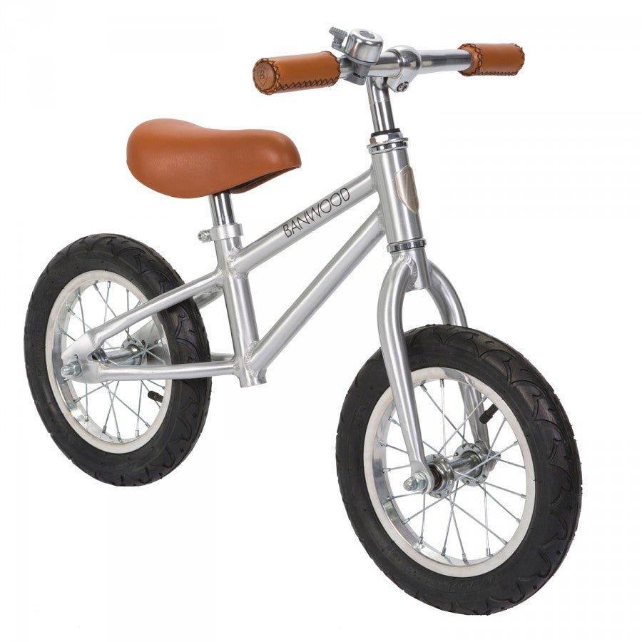 Vintage Style Toddler Balance Bike in Chrome - Little Loves Bikes - The Well Appointed House