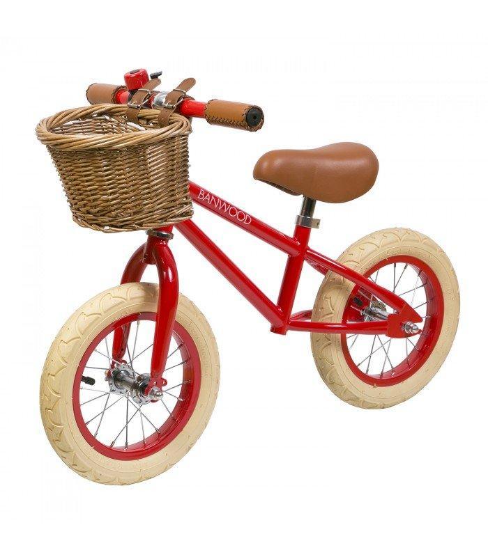 Vintage Style Toddler Balance Bike in Red - Little Loves Bikes - The Well Appointed House
