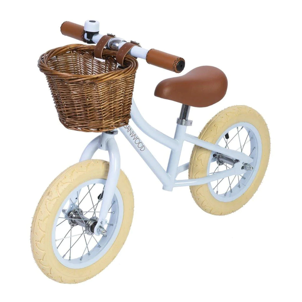 Vintage Style Toddler Balance Bike in Sky Blue - Little Loves Bikes - The Well Appointed House