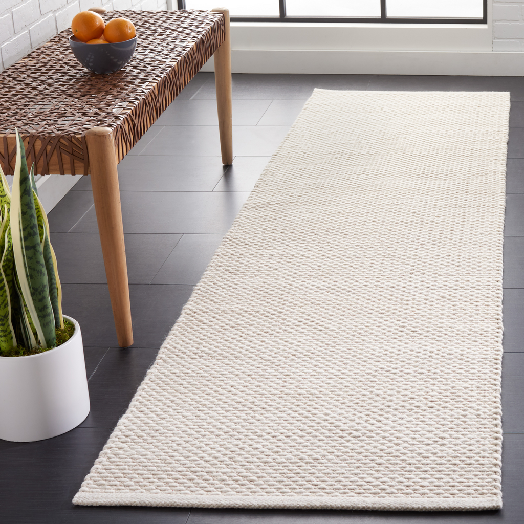 Contemporary Ivory Flat Weave Area Rug - The Well Appointed House