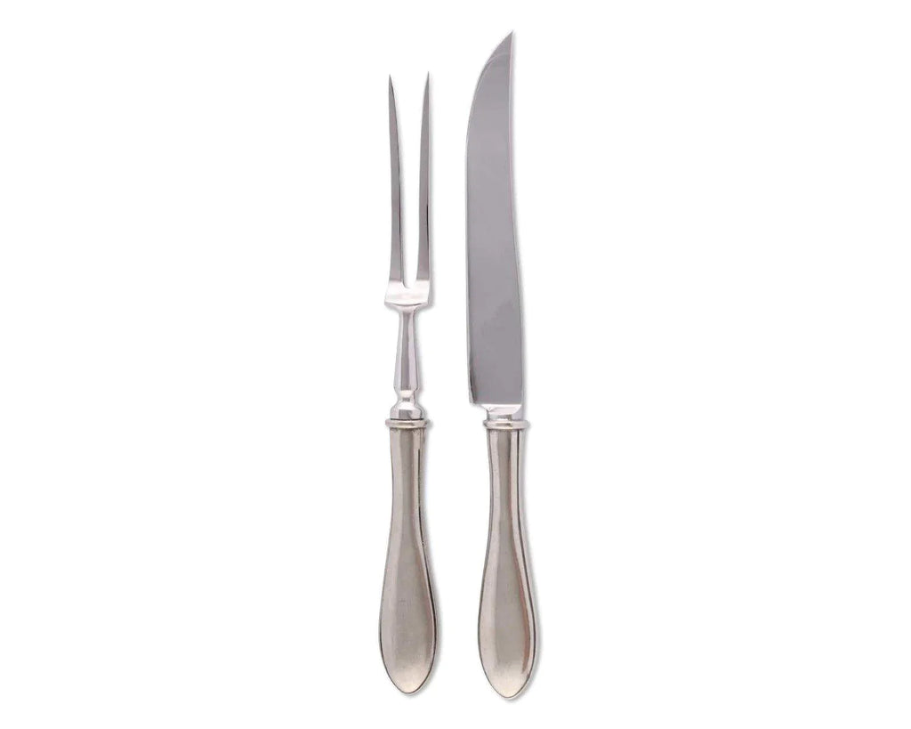 Wales Elegant Pewter and Stainless Steel Carving Set - Serveware - The Well Appointed House