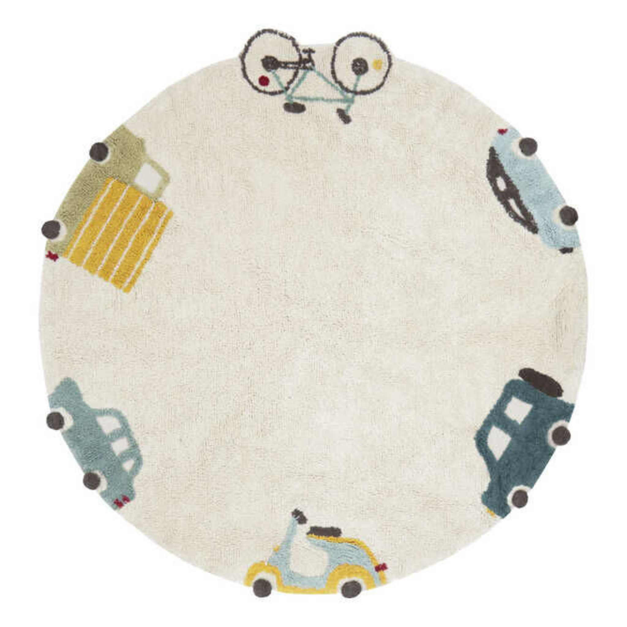 Washable Children's Cotton Rug in Natural The Well Appointed House