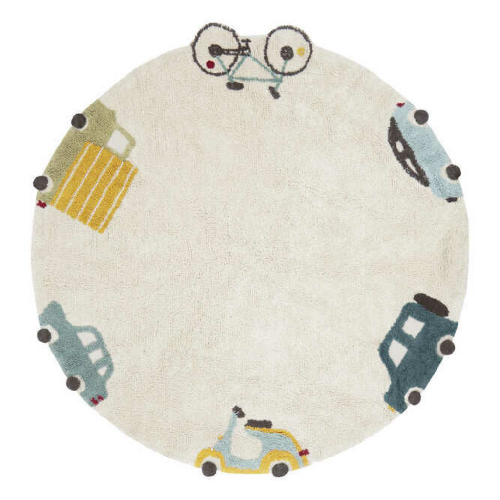 Washable Children's Cotton Rug in Natural - The Well Appointed House 