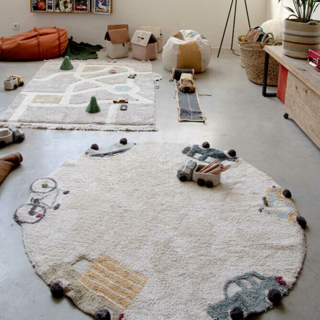 Washable Children's Cotton Rug in Natural The Well Appointed House