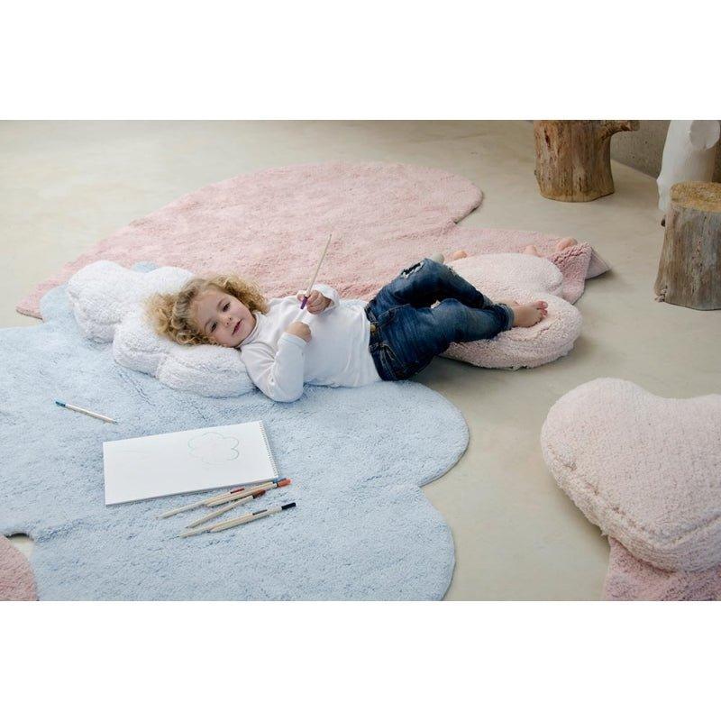 Washable Heart Children’s Rug with Built-in Cushion - Little Loves Rugs - The Well Appointed House