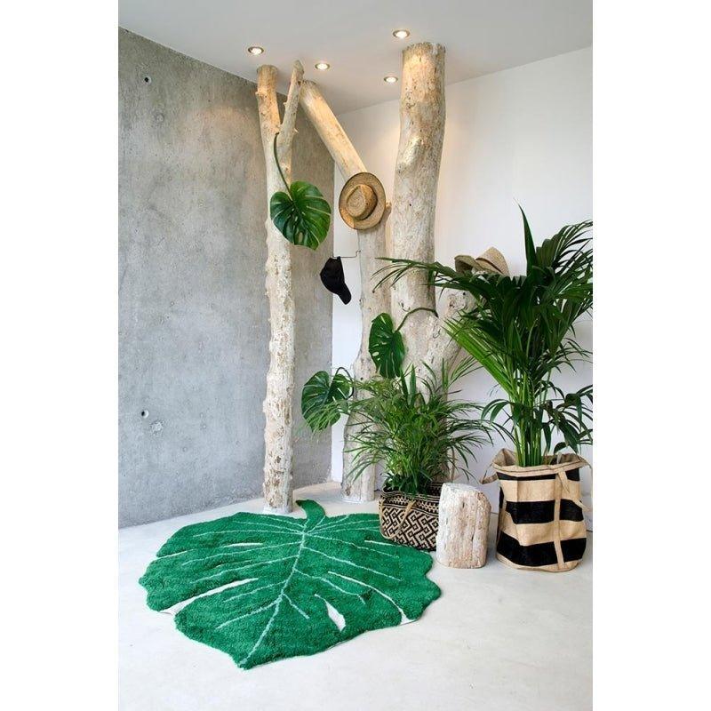 Washable Monstera Tropical Leaf Rug - Little Loves Rugs - The Well Appointed House