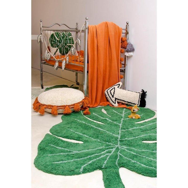 Washable Monstera Tropical Leaf Rug - Little Loves Rugs - The Well Appointed House