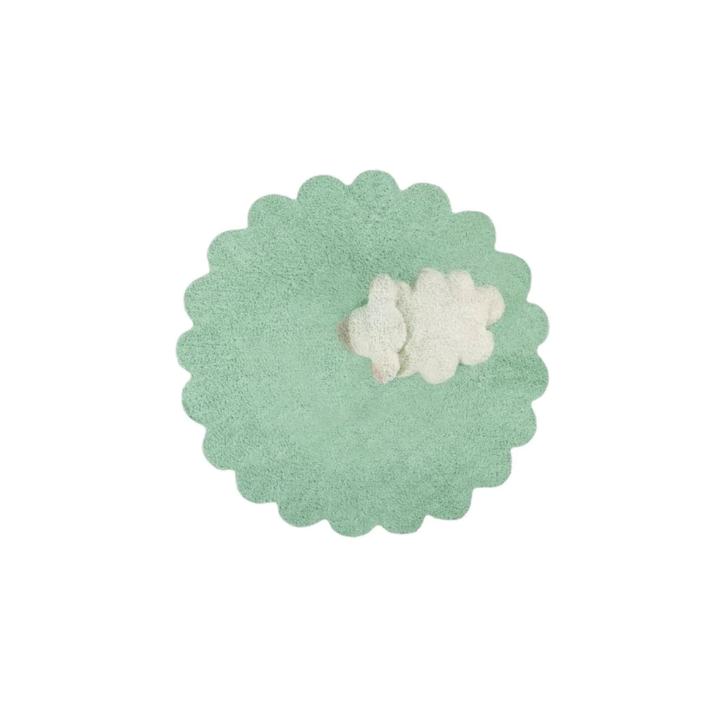 Washable Round Puffy Sheep Rug for Kids - Little Loves Rugs - The Well Appointed House