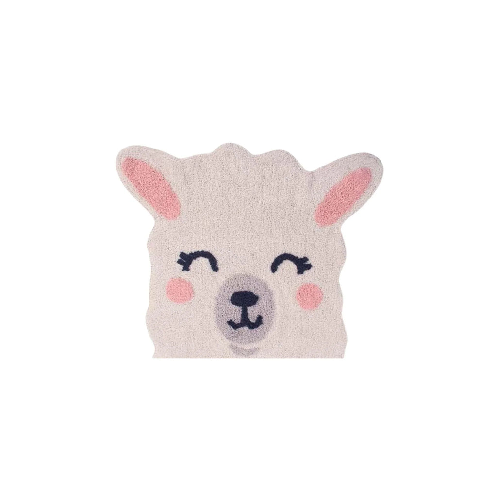 Washable Smile Like a Llama Rug for Kids - Little Loves Rugs - The Well Appointed House