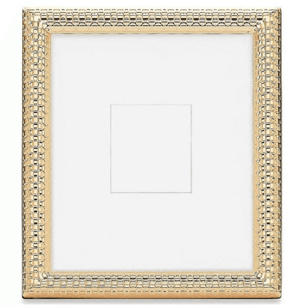 Watchband Satin Gold 8" x 10" Photo Frame - Picture Frames - The Well Appointed House