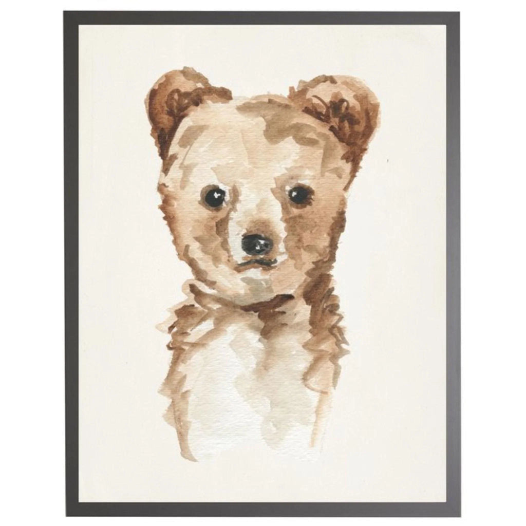 Watercolor Baby Cub Framed Wall Art - Little Loves Art - The Well Appointed House