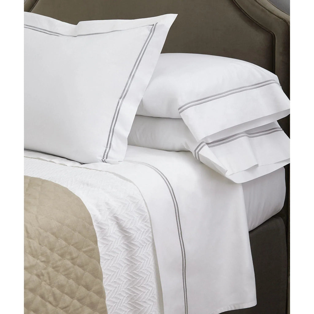 Wellesley Two Rows of Satin Stitch Duvet Cover - Duvet Covers - The Well Appointed House