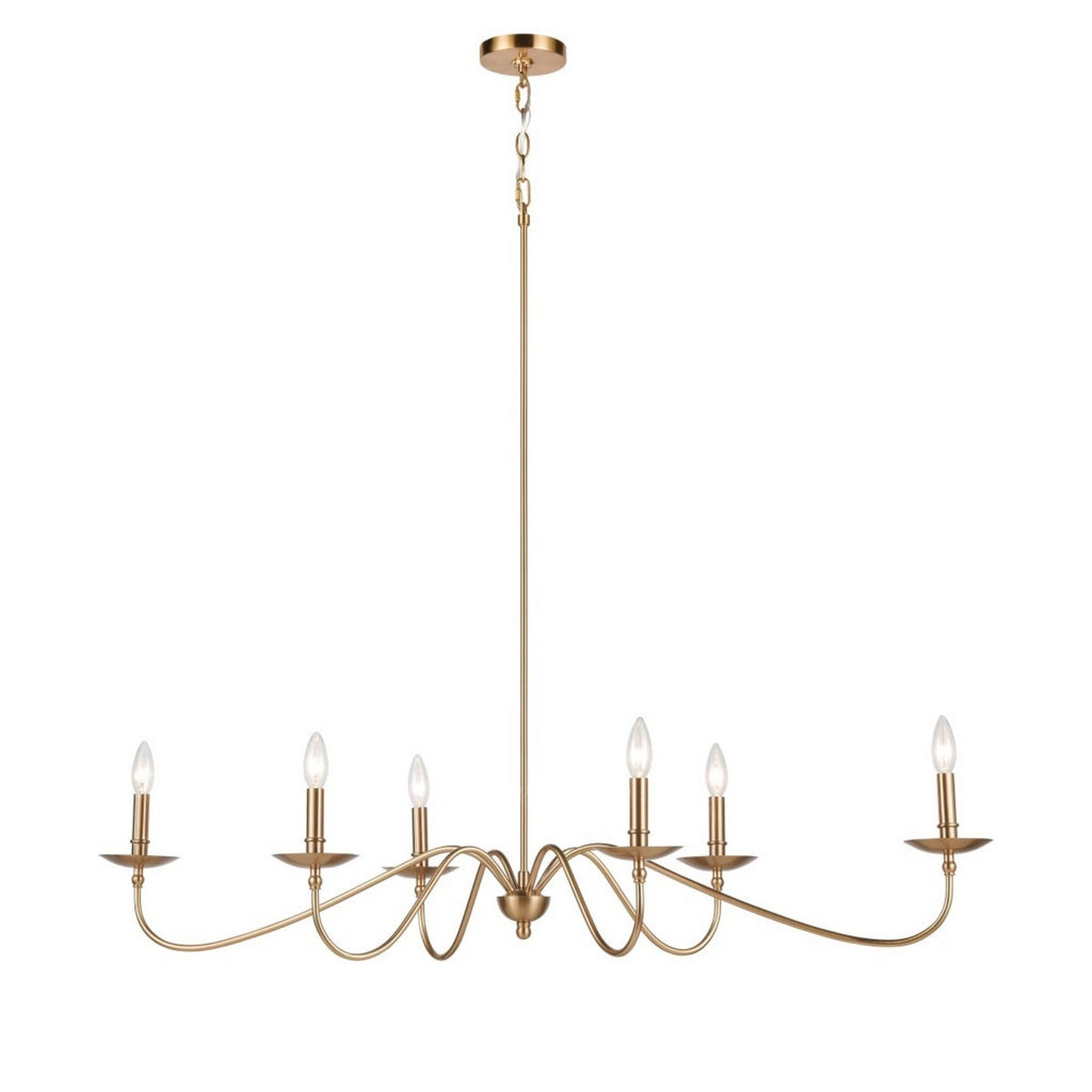 Wellsley 47'' Wide 6-Light Chandelier - The Well Appointed House