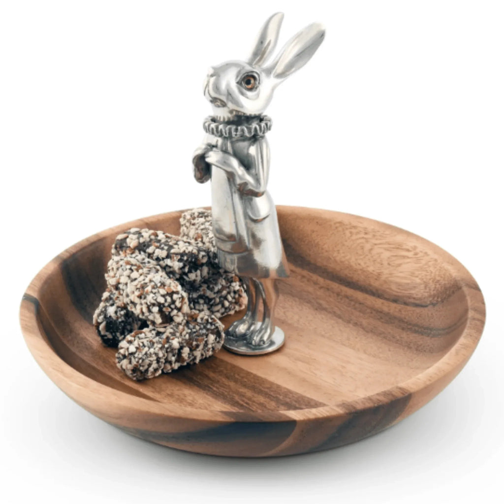 Whimsical Bunny Wood Tidbit Bowl - Trays & Serveware - The Well Appointed House