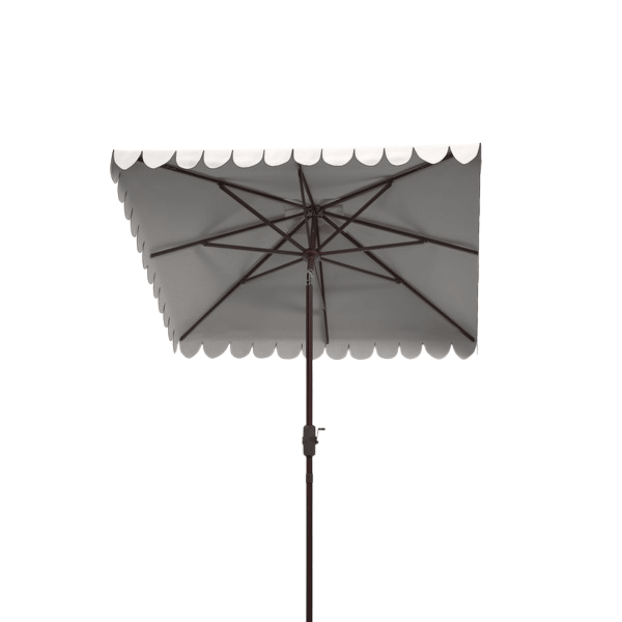 black 7.5 patio umbrella Venice 7.5' Square Crank Umbrella White/Black