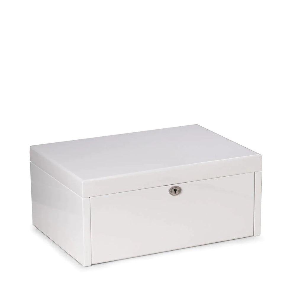 White Lacquer Jewelry Chest - Jewelry & Watch Cases - The Well Appointed House
