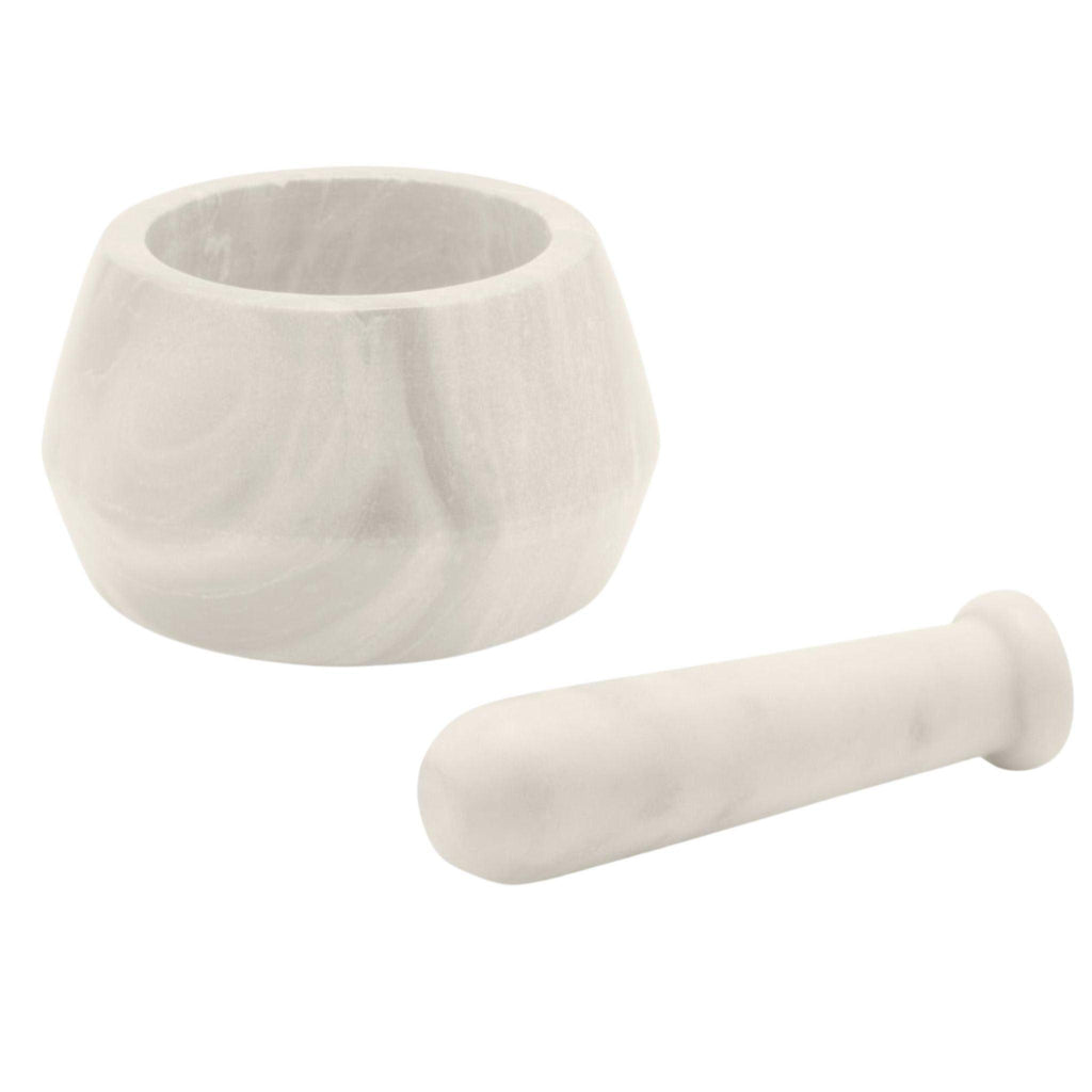 White Marble Mortar and Pestle - Baking & Cookware - The Well Appointed House