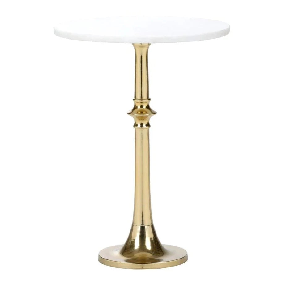 INTERNATIONAL BRASS HOUSE 14x24 Solid Marble Accent Table