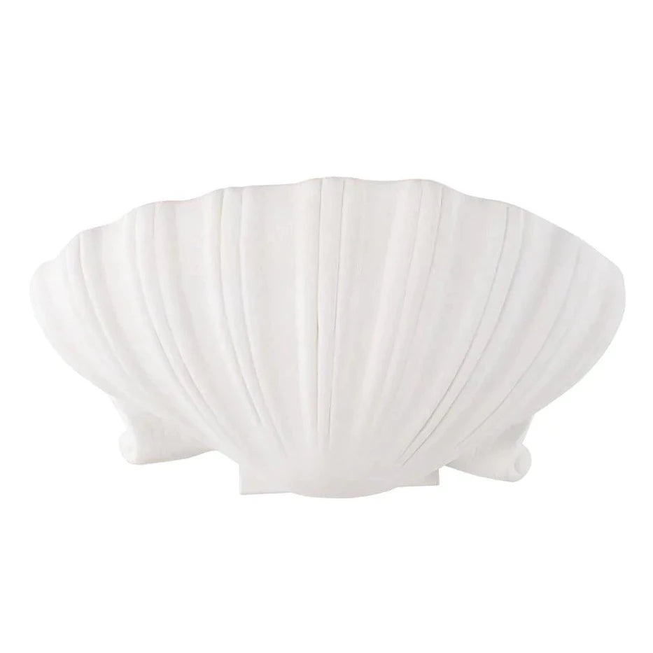 White Plaster Shell Wall Sconce - Sconces - The Well Appointed House