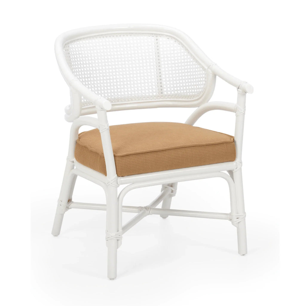 White Remington Rattan Chair - Dining Chairs - The Well Appointed House