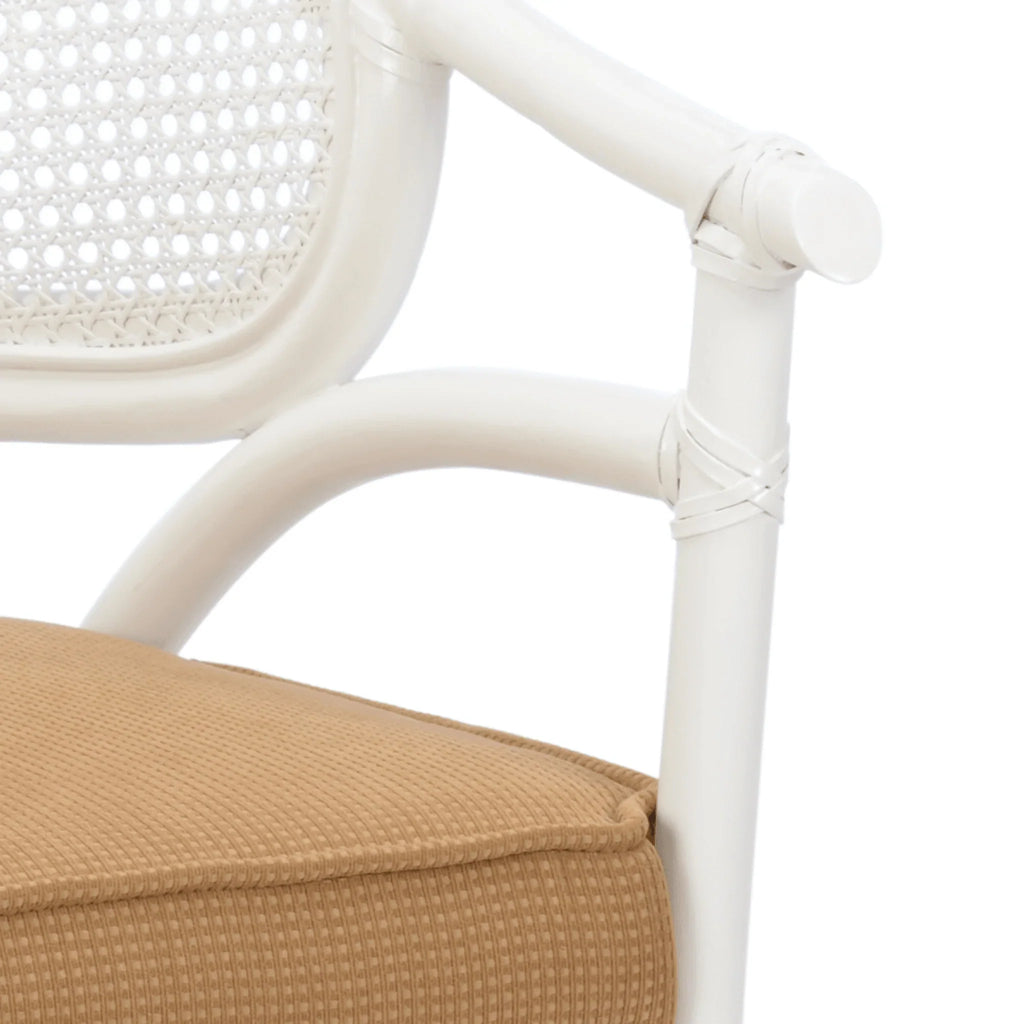White Remington Rattan Chair - Dining Chairs - The Well Appointed House