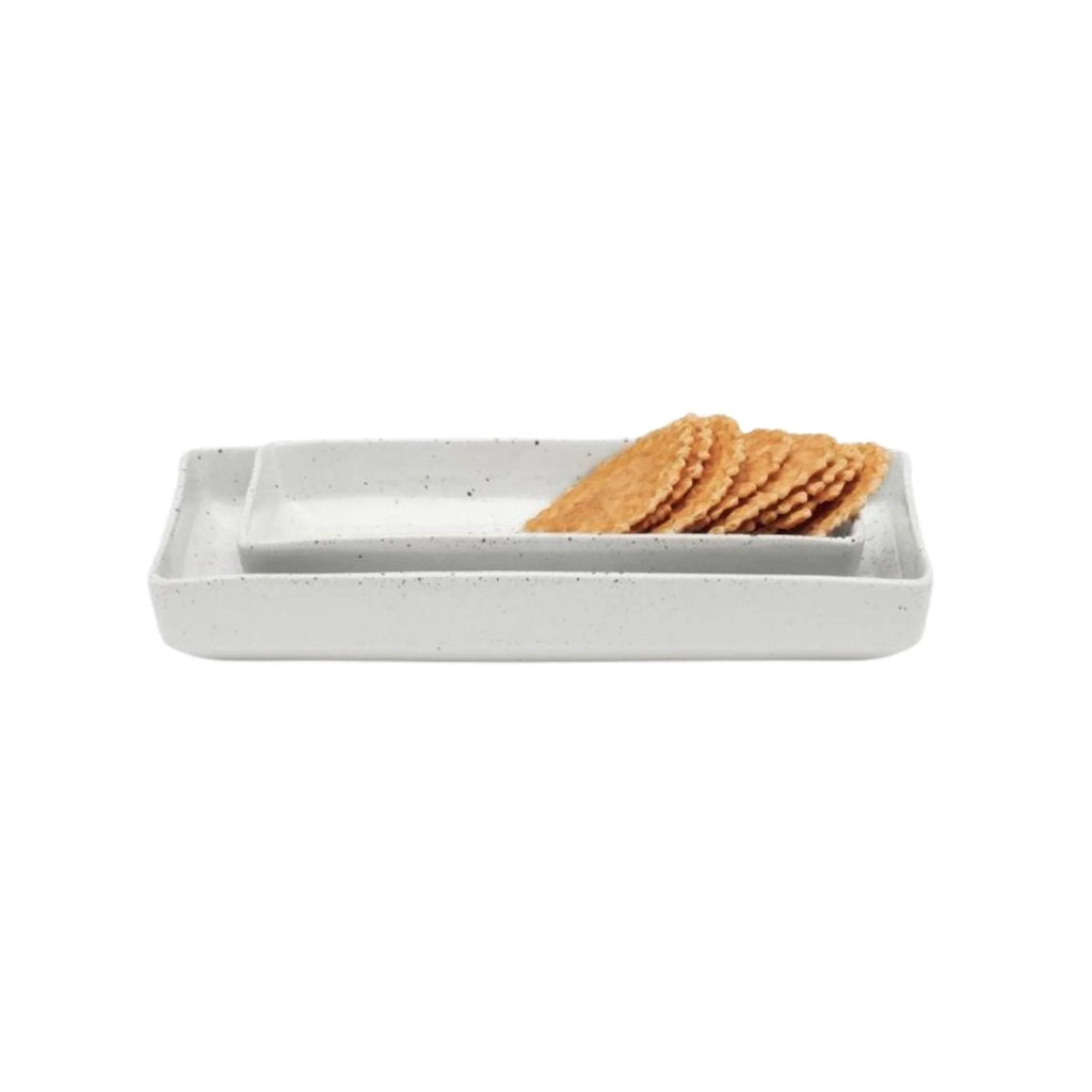 White Salt Glazed Nesting Trays - Serveware - The Well Appointed House