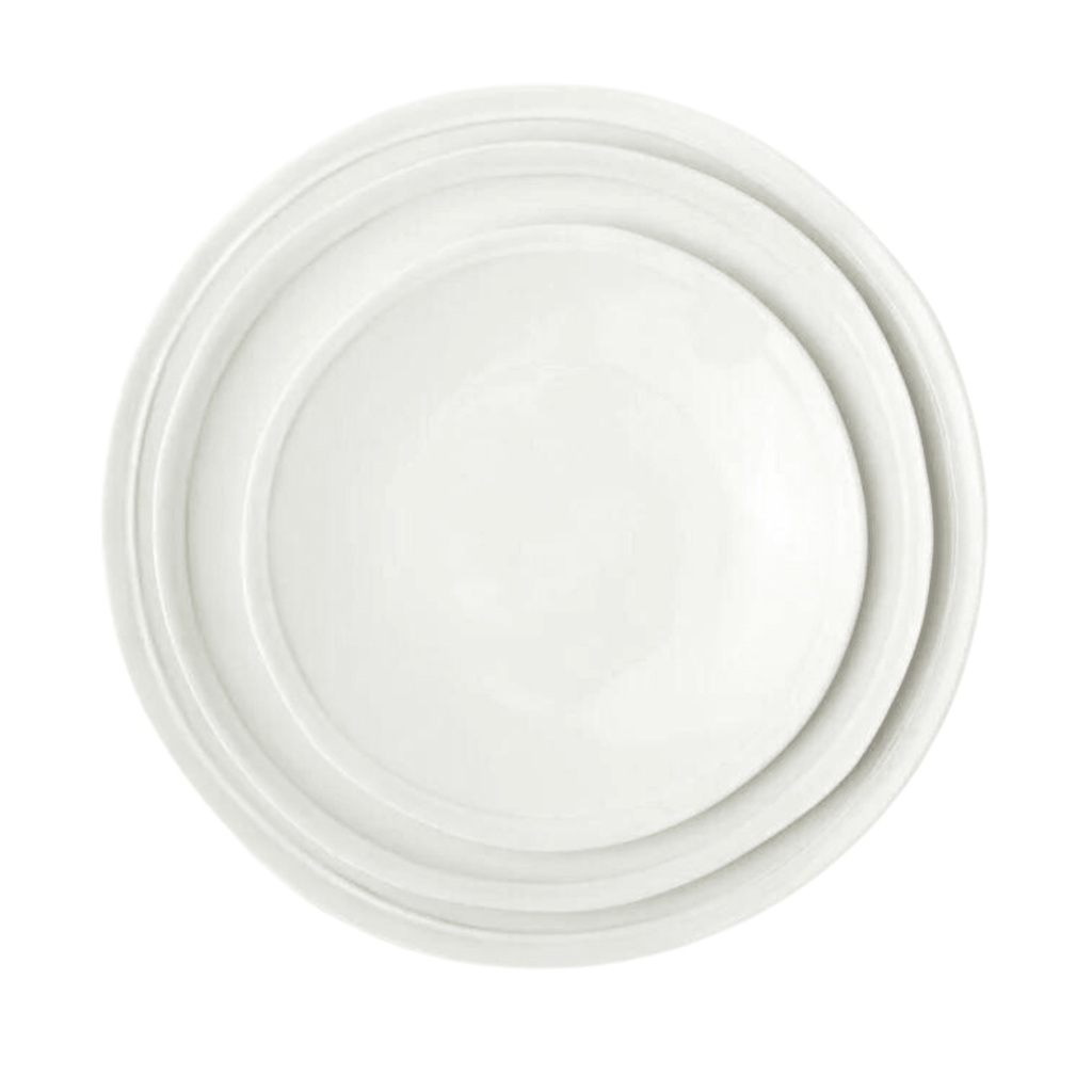 White Stoneware Salad Plates - Dinnerware - The Well Appointed House