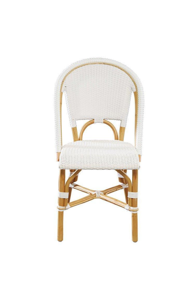 White Woven Resin Finish Dining Chair - Dining Chairs - The Well Appointed House