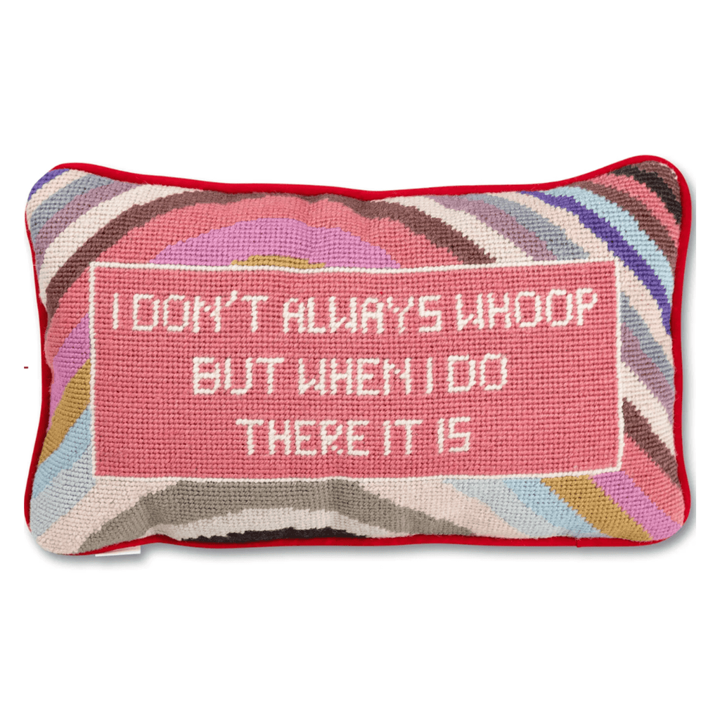 Whoop There It Is Needlepoint Pillow - Pillows - The Well Appointed House