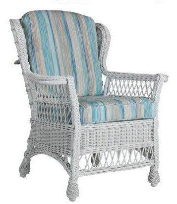Wicker Wing Style Dining Arm Chair - Outdoor Dining Tables & Chairs - The Well Appointed House