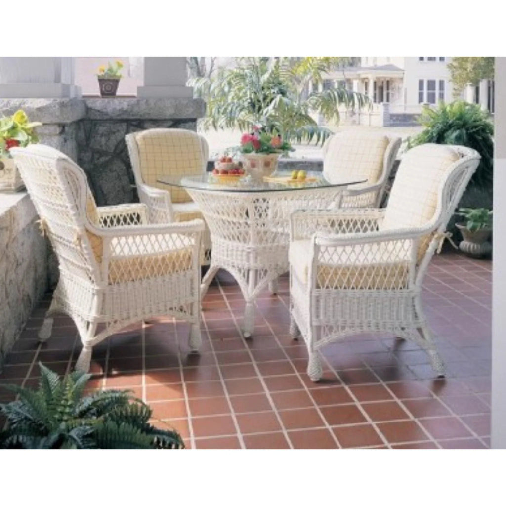 Wicker Wing Style Dining Arm Chair - Outdoor Dining Tables & Chairs - The Well Appointed House
