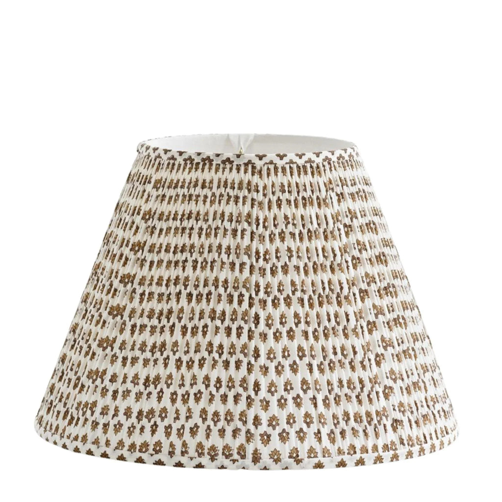 Wild Ginger Brown & White Fabric Lampshade - Lamp Shades - The Well Appointed House