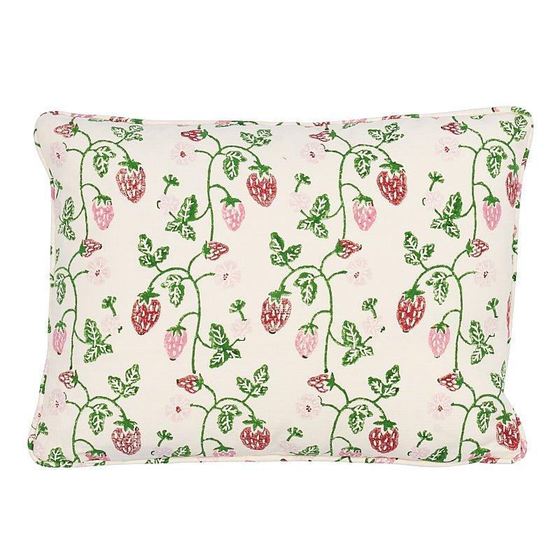 Wild Strawberry Motif Throw Pillow - Pillows - The Well Appointed House