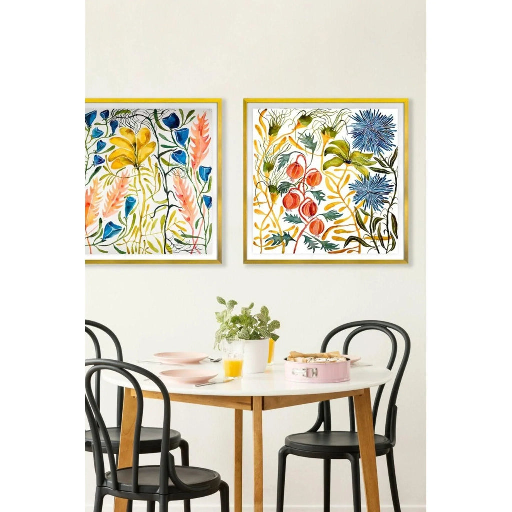 Wildflowers 2 Multicolor Botanical Framed Wall Art - Paintings - The Well Appointed House