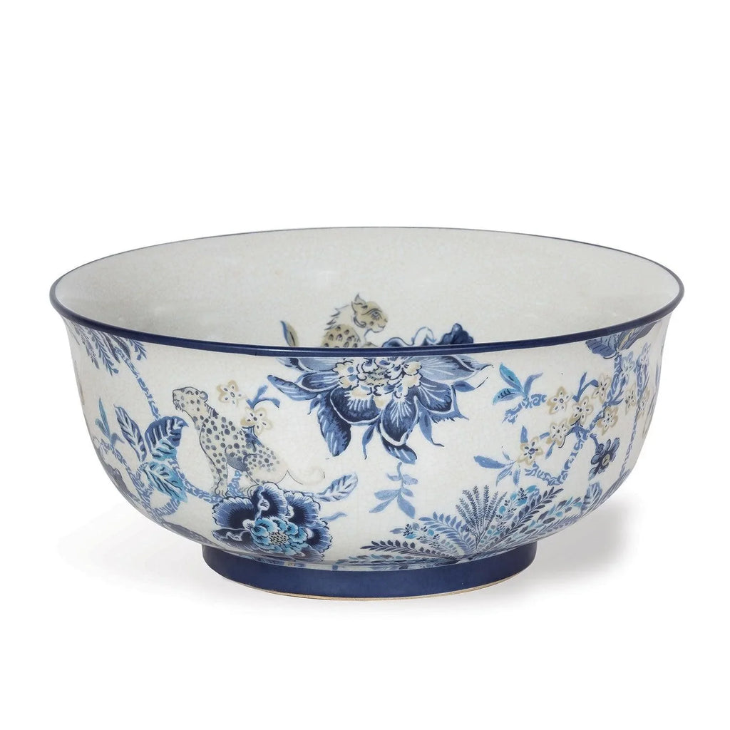Williamsburg Collection Blue and White Floral Basin - Decorative Bowls - The Well Appointed House