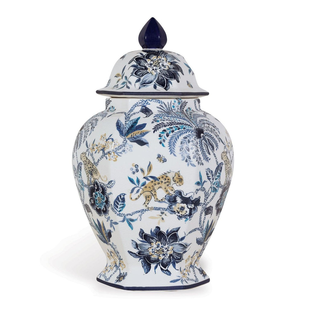 Williamsburg Collection Blue and White Large Floral Ginger Jar - Vases & Jars - The Well Appointed House