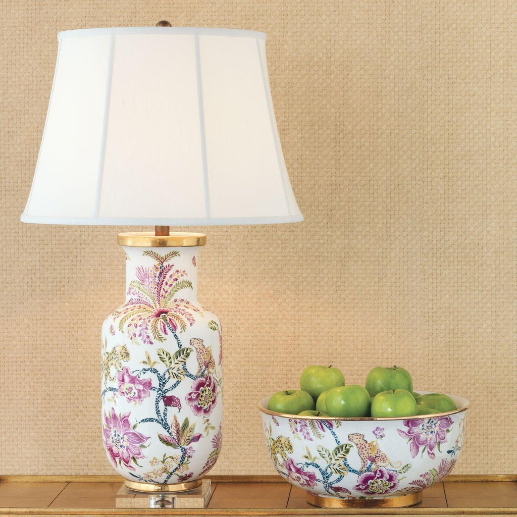 Williamsburg Pink and White Table Lamp - Table Lamps - The Well Appointed House
