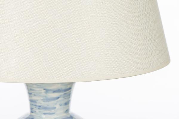 Wind Swept Blue Table Lamp With Shade - Table Lamps - The Well Appointed House