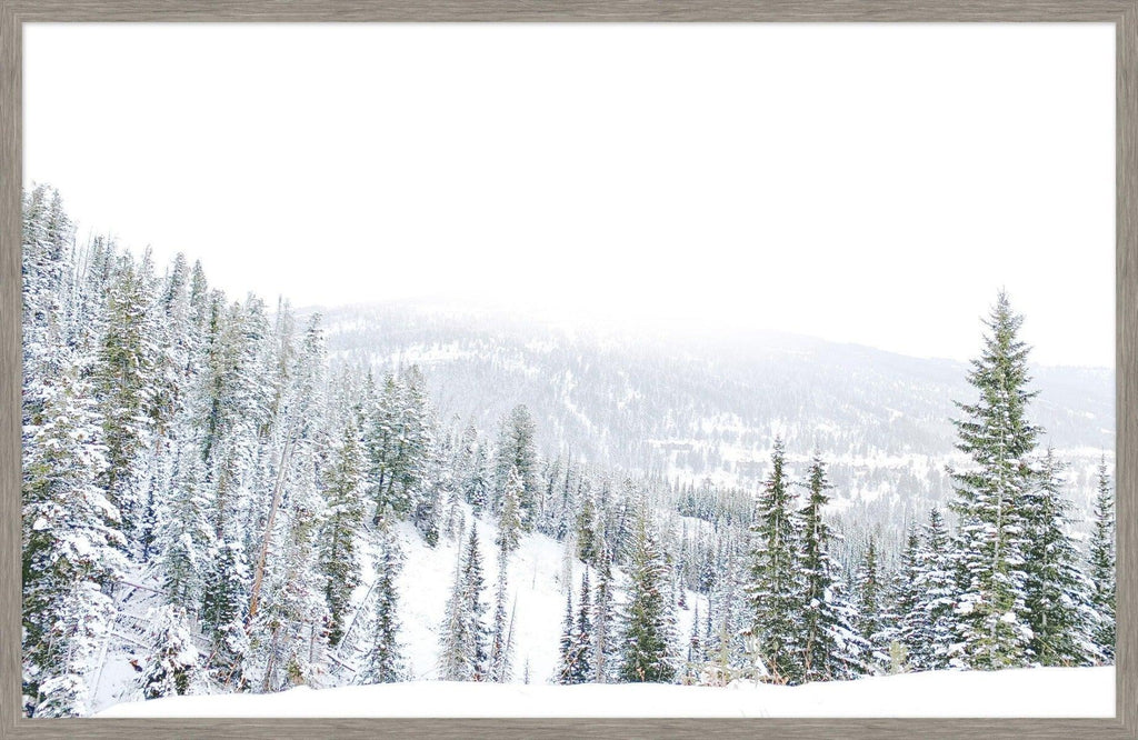 Winter White Mountain Top Framed Wall Art - Photography - The Well Appointed House