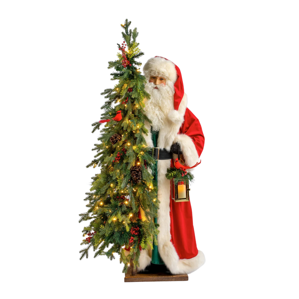 Winter Wonderland Life Size Decorative Santa With Tree - The Well Appointed House