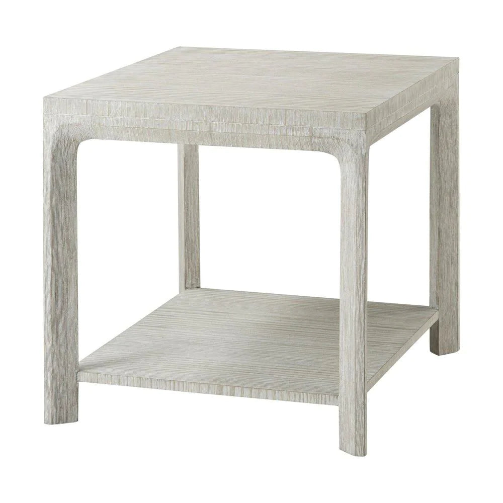 Wire-Brushed Cerused Pine Breeze Side Table - Side & Accent Tables - The Well Appointed House