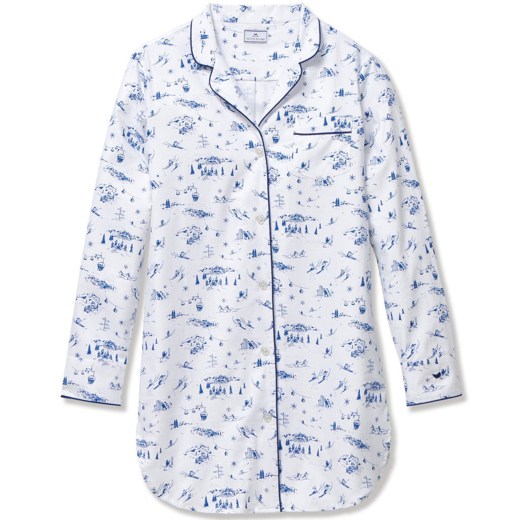 Women's Twill Nightshirt in Chalet Toile - The Well Appointed House 
