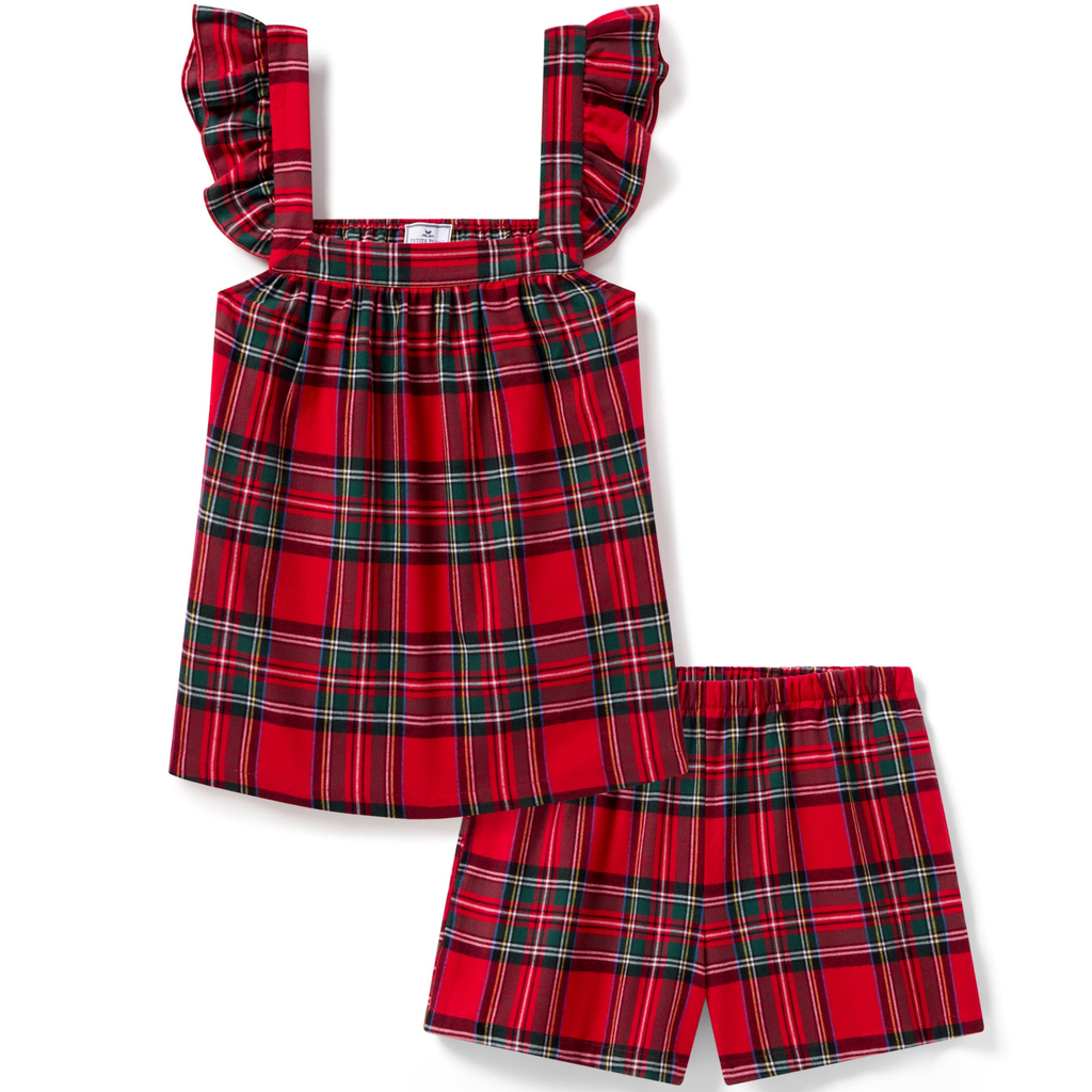 Women's Brushed Twill Clara Short Set in Imperial Tartan - The Well Appointed House 