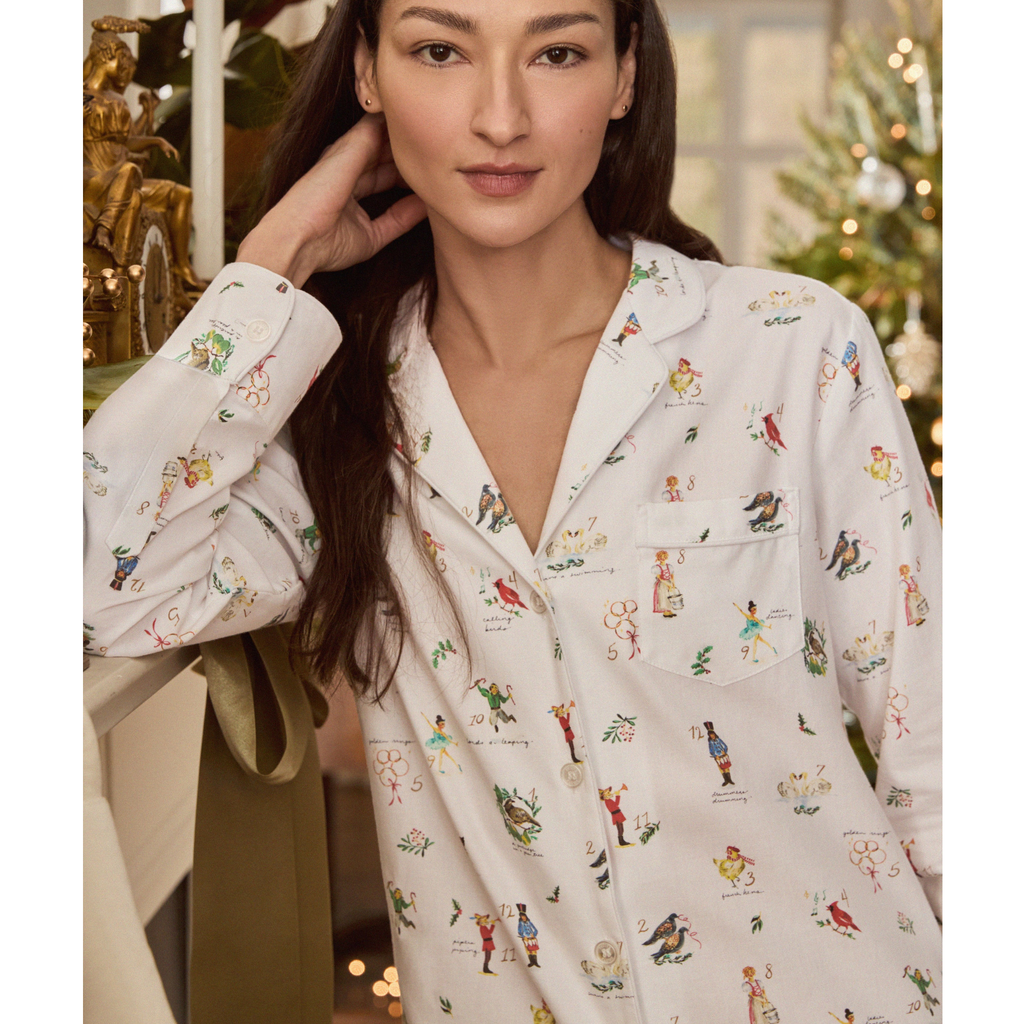 Women's Twill Pajama Set in 12 Days of Christmas - The Well Appointed House
