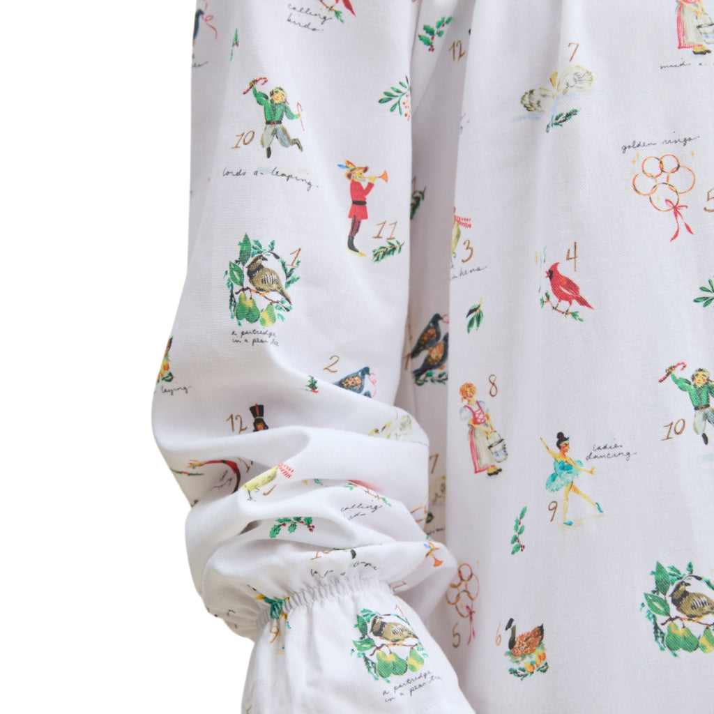 Women's Twill Delphine Nightgown in 12 Days of Christmas - The Well Appointed House