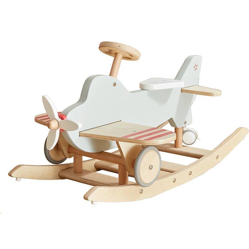 Wood Airplane Rocker and Ride On - Little Loves Rockers & Rocking Horses - The Well Appointed House
