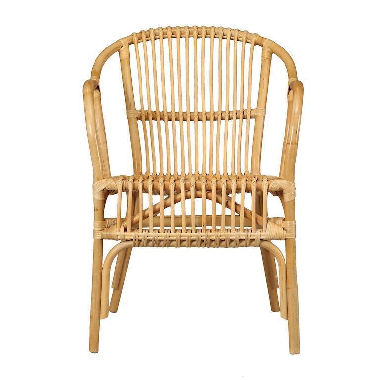Wood & Rattan Wrapped Arm Chair - Accent Chairs - The Well Appointed House